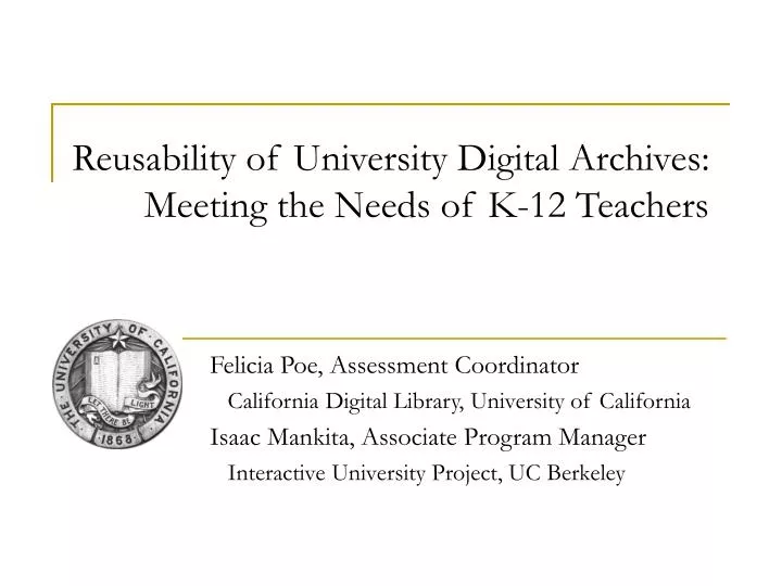 reusability of university digital archives meeting the needs of k 12 teachers