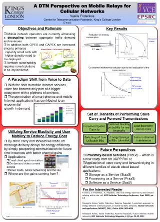 A DTN Perspective on Mobile Relays for Cellular Networks Vasilis Friderikos