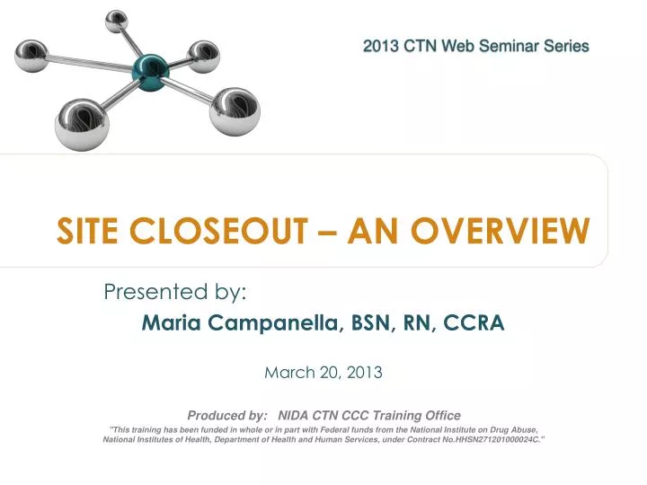 site closeout an overview