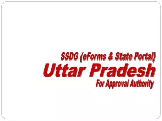 SSDG (eForms &amp; State Portal)