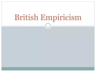 British Empiricism