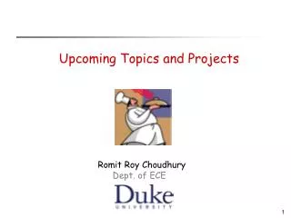 Upcoming Topics and Projects