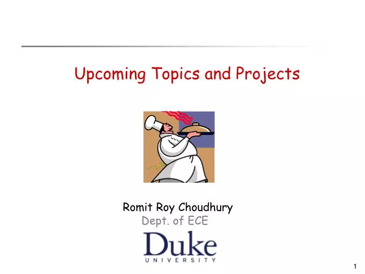 upcoming topics and projects