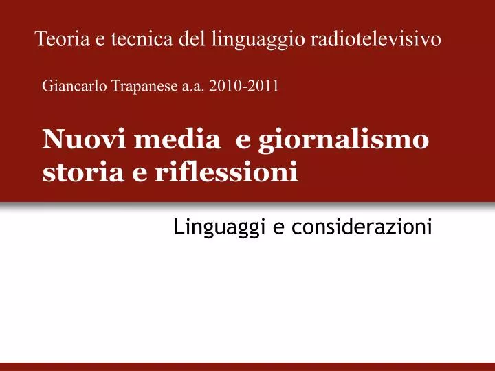 nuovi media e giornalismo storia e riflessioni