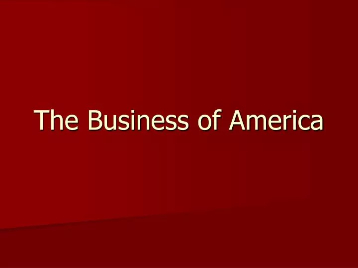 the business of america