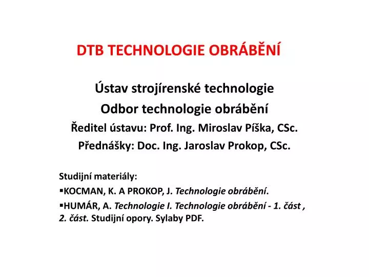 dtb technologie obr b n