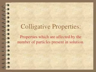 colligative properties