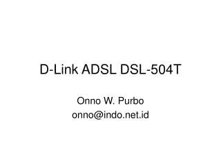 D-Link ADSL DSL-504T