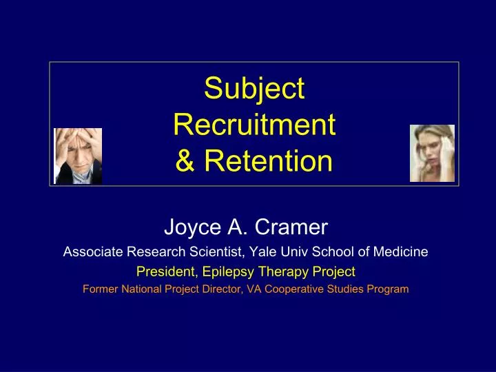 subject recruitment retention