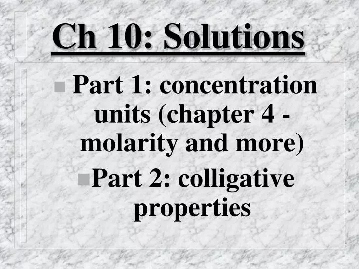 ch 10 solutions