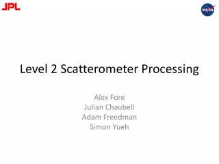 Level 2 Scatterometer Processing