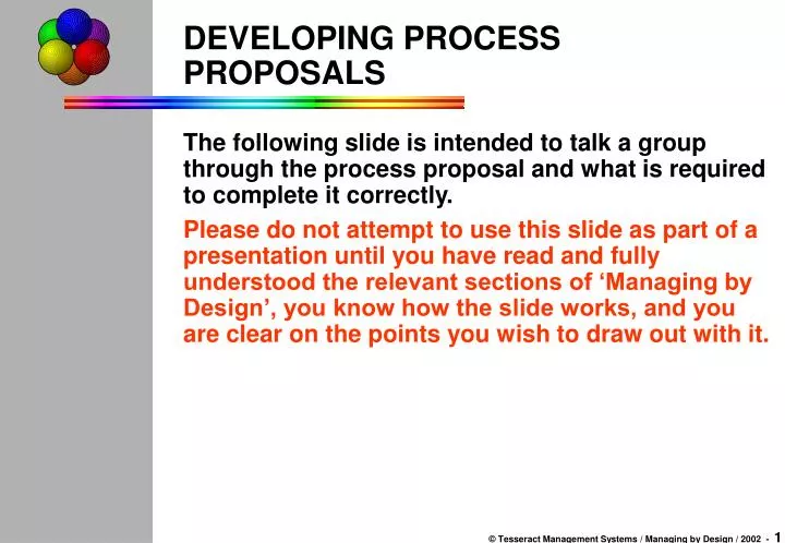 developing process proposals
