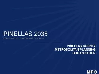 PINELLAS 2035 LONG RANGE TRANSPORTATION PLAN
