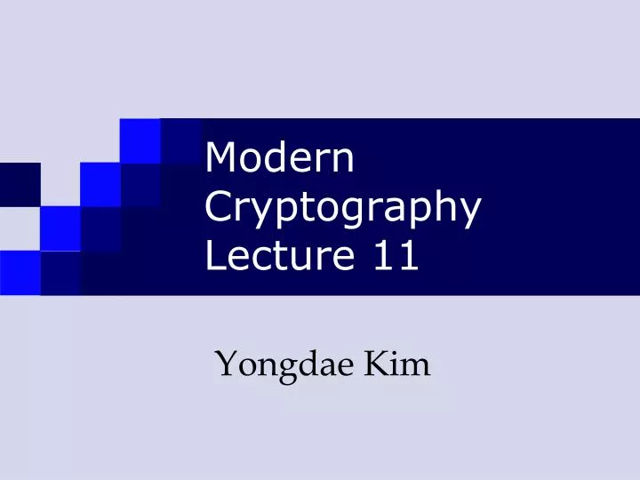 modern cryptography lecture 11