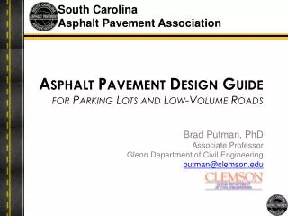 Asphalt Pavement Design Guide for Parking Lots and Low-Volume Roads