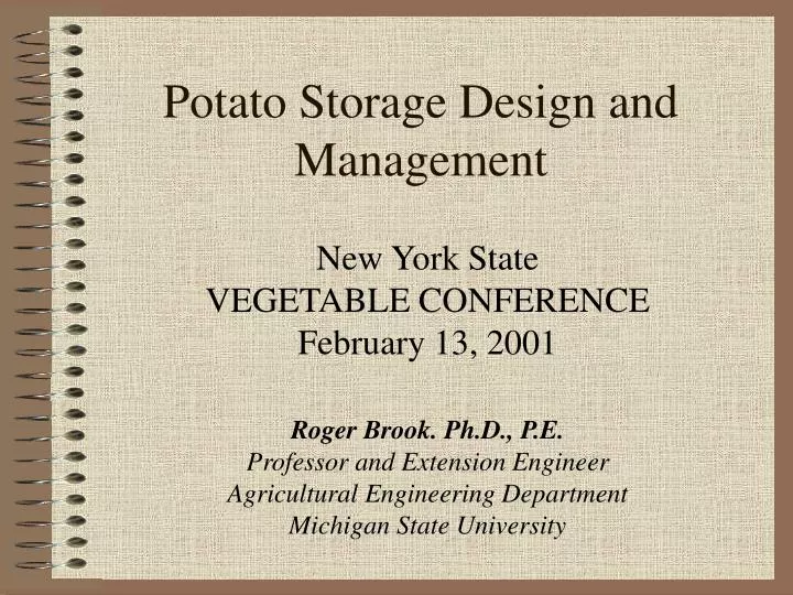 potato storage design and management