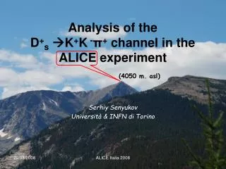 Analysis of the D + s  K + K - π + channel in the ALICE experiment