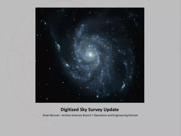 digitized sky survey update