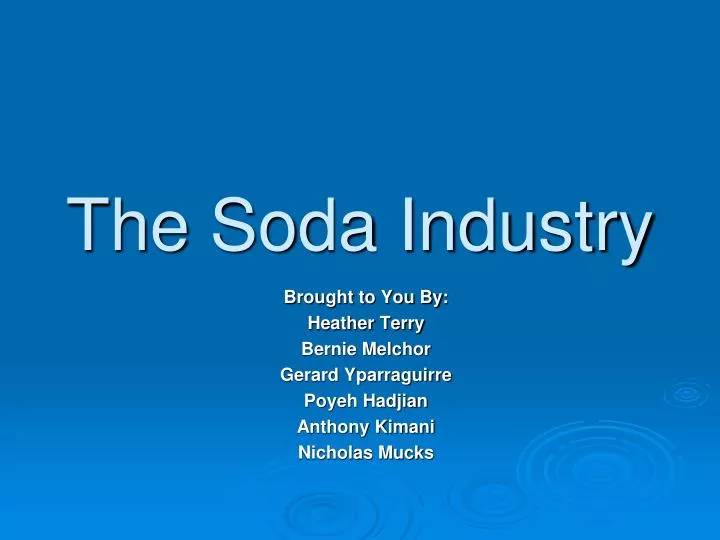 the soda industry