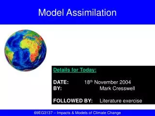 Model Assimilation
