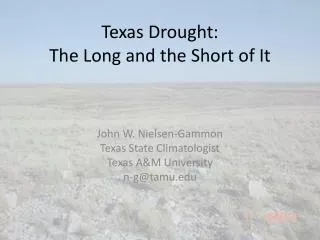 Texas Drought: The Long and the Short of It