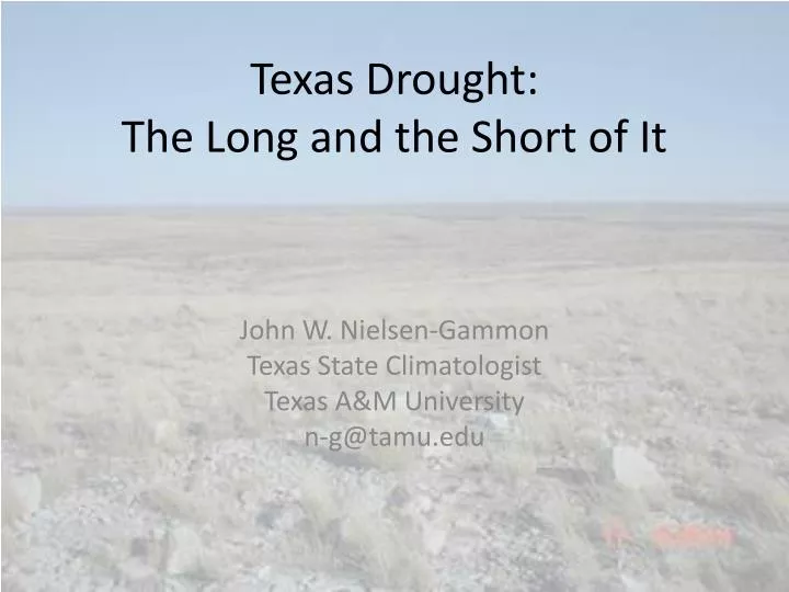 texas drought the long and the short of it