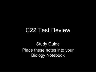 C22 Test Review