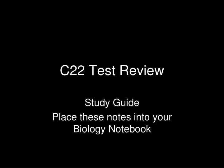 c22 test review