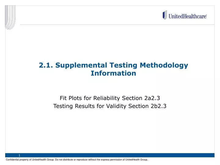 2 1 supplemental testing methodology information