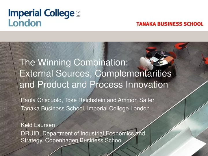 the winning combination external sources complementarities and product and process innovation