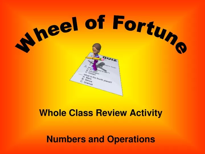 whole class review activity numbers and operations