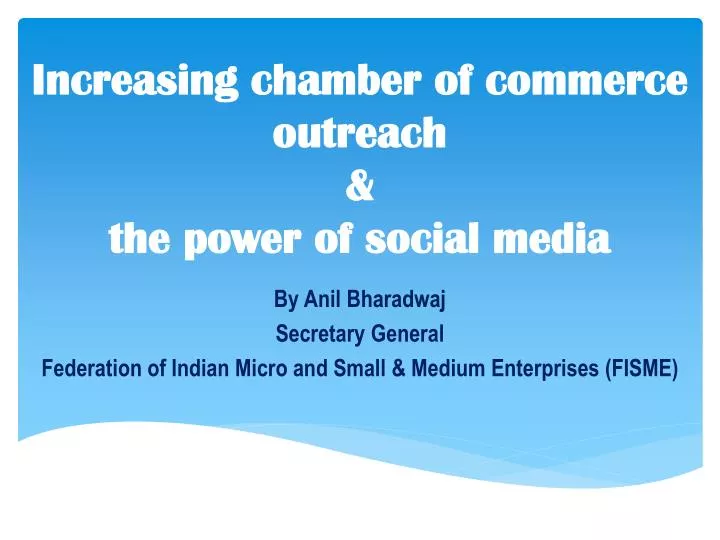 increasing chamber of commerce outreach the power of social media