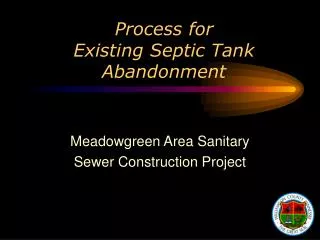 Process for Existing Septic Tank Abandonment