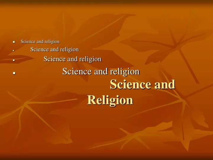 science and religion