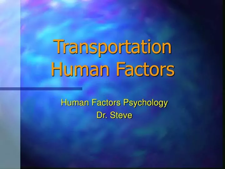transportation human factors
