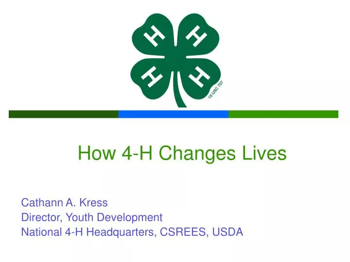 how 4 h changes lives