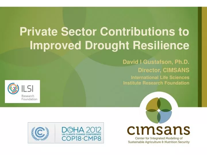 private sector contributions to improved drought resilience
