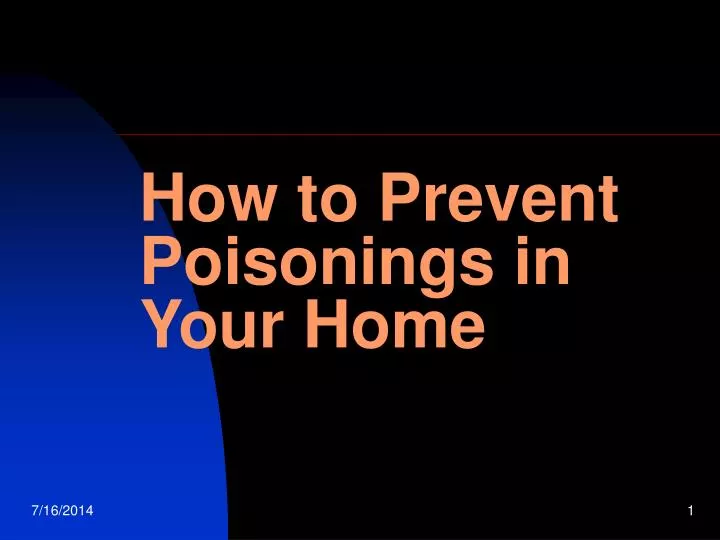 how to prevent poisonings in your home