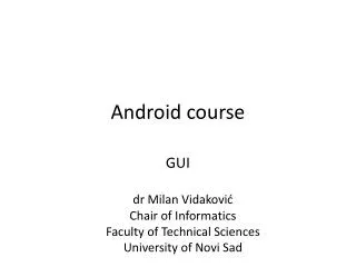 Android course