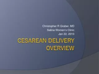 Cesarean Delivery Overview
