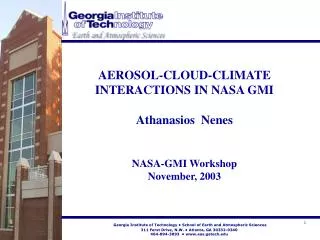 Georgia Institute of Technology • School of Earth and Atmospheric Sciences