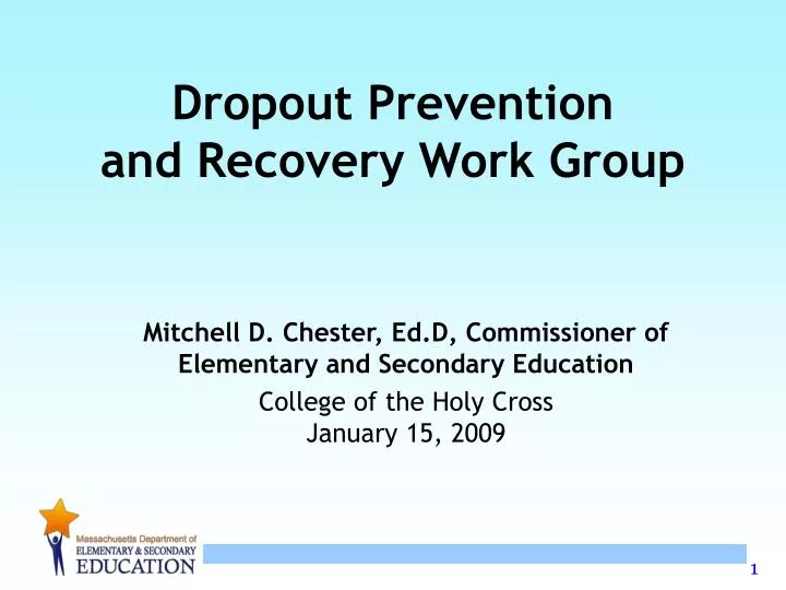 dropout prevention and recovery work group