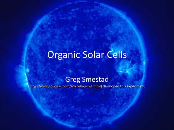 organic solar cells