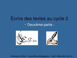 crire des textes au cycle 2 deuxi me partie