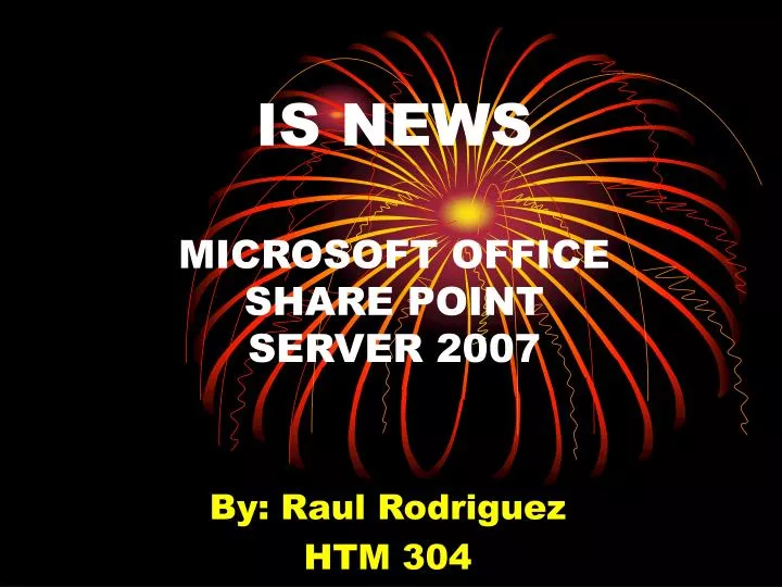 is news microsoft office share point server 2007