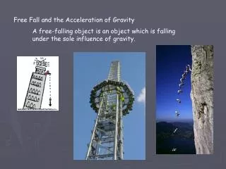 Free Fall and the Acceleration of Gravity