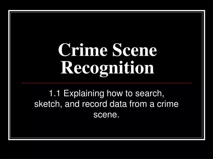 crime scene recognition