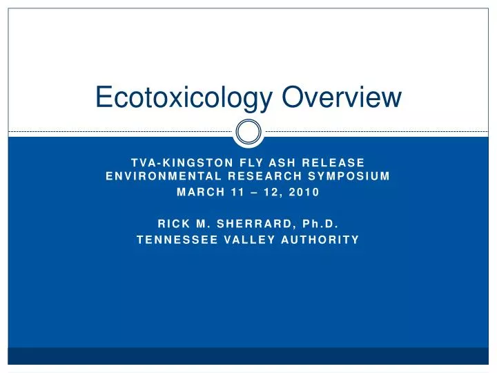 ecotoxicology overview