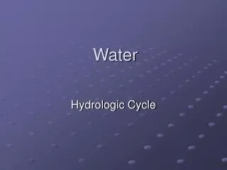 Water