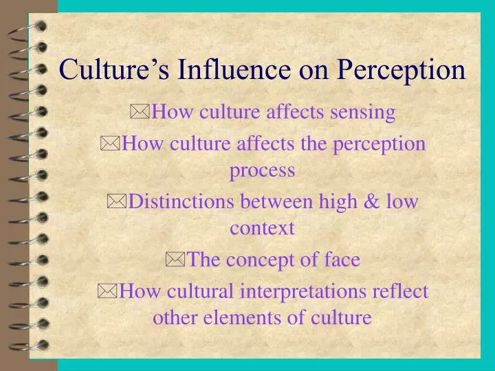 culture s influence on perception